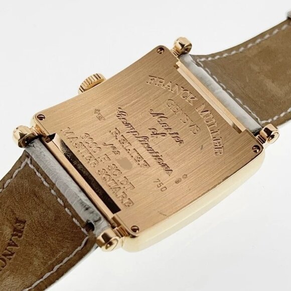 Franck Muller 18k Rose Gold Square Silver Dial 36mm Automatic Men's Watch 6000H - Picture 8 of 8